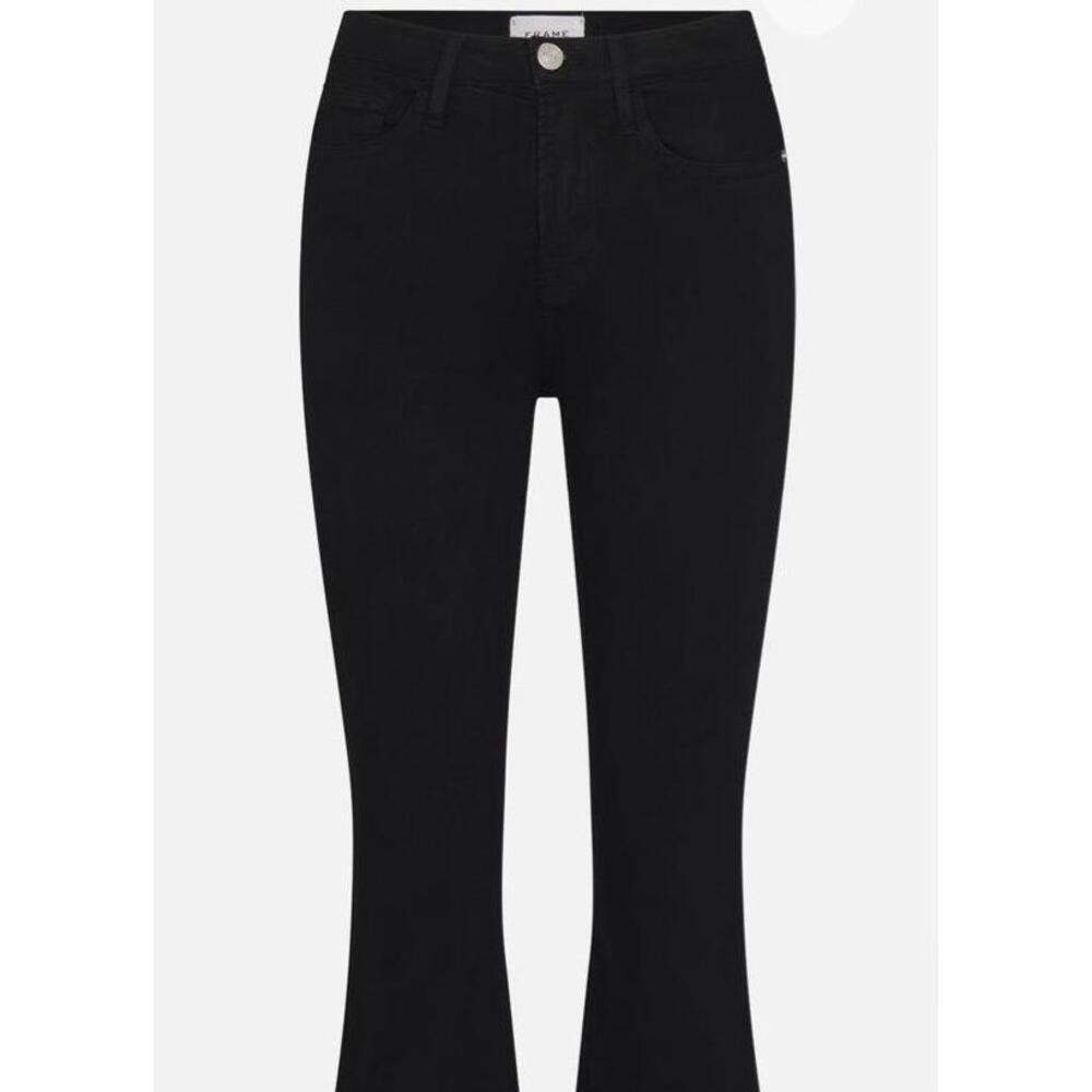 FRAME Jeans Womens Size 27 Black High Waist Stretch Le Crop Mini Boot Casual Fit